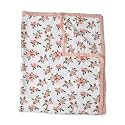 Little Unicorn Premium Quilted Throw | Super Soft, Multi-Layered Muslin XL Blanket| Great for Kids &amp; Families (Watercolor Roses)