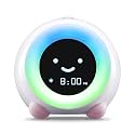 LittleHippo Mella: Kids Alarm Clock, Ready to Rise Children's Sleep Trainer, Night Light, Sound Machine and OK to Wake for Toddlers and Kids - Blush Pink (Updated 2025)