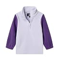 LittleSpring Kids Neutral Polar Fleece Jackets Quarter-Zip Pullover with Elastic Cuffs