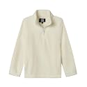 LittleSpring Kids Neutral Polar Fleece Jackets Quarter-Zip Pullover with Elastic Cuffs