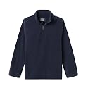LittleSpring Kids Neutral Polar Fleece Jackets Quarter-Zip Pullover with Elastic Cuffs