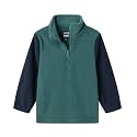 LittleSpring Kids Neutral Polar Fleece Jackets Quarter-Zip Pullover with Elastic Cuffs