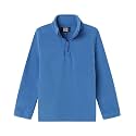 LittleSpring Kids Neutral Polar Fleece Jackets Quarter-Zip Pullover with Elastic Cuffs