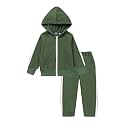 LittleSpring Little Boys Tracksuit Zip Up Athletic Hoodie and Jogger Pants 2-Piece Set