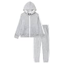 LittleSpring Little Boys Tracksuit Zip Up Athletic Hoodie and Jogger Pants 2-Piece Set