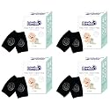 LITTLOO Baby Knee Socks &amp; Crawling Socks (Pack of 4) Anti-Slip Knee &amp; Elbow Protector Pads, Soft Cotton Elastic for Cushion &amp; Knee Protection (Black)