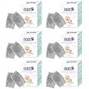 LITTLOO Baby Knee Socks &amp; Crawling Socks (Pack of 6) Anti-Slip Knee &amp; Elbow Protector Pads, Soft Cotton Elastic for Cushion &amp; Knee Protection (Grey)