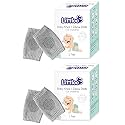 LITTLOO Baby Knee Socks &amp; Crawling Socks (Pack of 2) Anti-Slip Knee &amp; Elbow Protector Pads, Soft Cotton Elastic for Cushion &amp; Knee Protection (Grey)