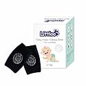 LITTLOO Baby Safety Protector Knee &amp; Elbow Pads for Anti-Slip Crawling Experience Made with Soft Cotton Elastic and Stretchable, Provides Cushion &amp; Knee Protection for Toddlers and Infants (Black)