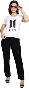 live ok women straight fit high rise black jeans