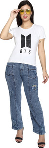 live ok women straight fit high rise light blue jeans