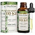 Live Wise Naturals Vitamin D3 K2 Drops for Adults, Ultra Concentrated