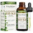 Live Wise Naturals Vitamin D3 K2 (MK-7) Peppermint Drops for Adults