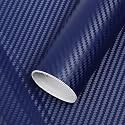 Carbon Fiber Wrap Vinyl Film Car Interior Wrap Stickers Car Wrap Vinyl Roll with Air Release Wrap Sticker Decal Sheet Self Adhesive Bubble Free (12 X 48 Inch, 3D Navy Blue Carbon)