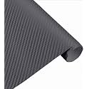 Carbon Fiber Wrap Vinyl Film Car Interior Wrap Stickers Car Wrap Vinyl Roll with Air Release Wrap Sticker Decal Sheet Self Adhesive Bubble Free (24 X 200 Inch, 3D Light Grey Carbon)