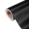 Carbon Fiber Wrap Vinyl Film Car Interior Wrap Stickers Car Wrap Vinyl Roll with Air Release Wrap Sticker Decal Sheet Self Adhesive Bubble Free (24 X 180 Inch, 3D Black Carbon)