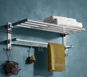 LivesUp Folding Rack for /Stand/Hanger/Bathroom Accessories 24 inch 2 Bar Towel Rod