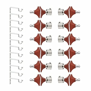 livesup stainless steel amp abs curtain bracket parda holder with support 1 inch rod pocket finials designer door and window rod support fittings curtain rod holder pair of 6  maroon 