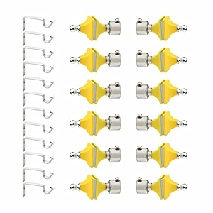 stainless steel amp abs curtain bracket parda holder with support 1 inch rod pocket finials designer door and window rod support fittings curtain rod holder pair of 6  yellow 