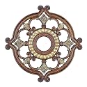 Livex Lighting 8216-64 Ceiling Medallion in Palacial Bronze with Gilded Accents, 0.1 x 0.1 x 1.5