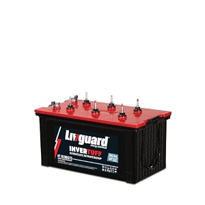 livguard it 1636stj short tubular jumbo inverter battery 160 ah 36 months warranty  reliable backup for home office and shop