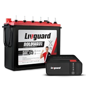 livguard sineverter pro 900va12v pure sine wave inverter with livguard 150ah tall tubular value plus bold series inverter battery reliable power backup for home office and shops