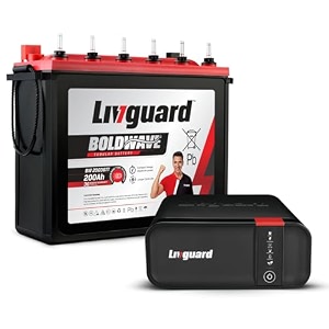 livguard sineverter pro 900va12v pure sine wave inverter with livguard 200ah tall tubular value plus bold series inverter batteryreliable power backup for home office and shops