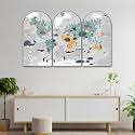 Livin'luxe Kids World Map Wall Art Set of 3 | Arch Shape Animal Theme Educational Painting | Cute Cartoon Animal World Map for Kids Room, Nursery, Playroom, Classroom Décor (20 x 30 Inch) RPNS-35388