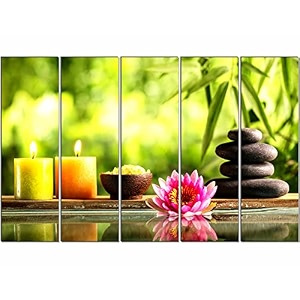 livin39luxe multiple frames bamboo nature wall painting for living room bedroom office hotels drawing room wooden framed digital painting 40inch x 24inch sanfll35093