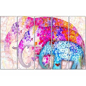 livin39luxe multiple frames couple elephant modern art wall painting for living room bedroom office hotels drawing room wooden framed digital painting 40inch x 24inch sanfll35115