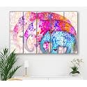 Livin'luxe Multiple Frames, couple elephant modern art Wall Painting for Living Room, Bedroom, Office, Hotels, Drawing Room Wooden Framed Digital Painting (50inch x 30inch) SANFXL35115
