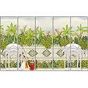 Livin'luxe Multiple Frames, mughal modern art Wall Painting for Living Room, Bedroom, Office, Hotels, Drawing Room Wooden Framed Digital Painting (40inch x 24inch) SANFLL35134