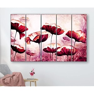 livin39luxe multiple frames preety flower wall painting for living room bedroom office hotels drawing room wooden framed digital painting 50inch x 30inch sanfxl35108