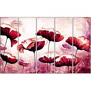 livin39luxe multiple frames preety flower wall painting for living room bedroom office hotels drawing room wooden framed digital painting 40inch x 24inch sanfll35108