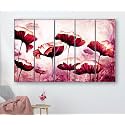 Livin'luxe Multiple Frames, Preety flower Wall Painting for Living Room, Bedroom, Office, Hotels, Drawing Room Wooden Framed Digital Painting (50inch x 30inch) SANFXL35108