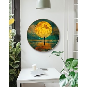 livin39luxe paintings abstract modern art premium sparkle lamination golden slim frame 40 cm x 40 cm large size for homeofficehotel painting grm-12