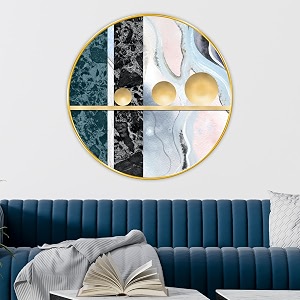 livin39luxe paintings abstract modern art premium sparkle lamination golden slim frame 58 cm x 58 cm large size for homeofficehotel painting gr136