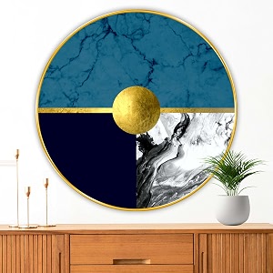 livin39luxe paintings abstract modern art premium sparkle lamination golden slim frame 508 cm x 508 cm large size for homeofficehotel painting grl137