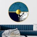 Livin'luxe paintings Abstract modern art Premium Sparkle lamination Golden Slim Frame 58 cm x 58 cm Large Size, For Home/Office/Hotel painting GR137