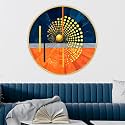 Livin'luxe paintings Abstract modern art Premium Sparkle lamination Golden Slim Frame 58 cm x 58 cm Large Size, For Home/Office/Hotel painting GR135