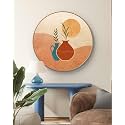 Livin'luxe paintings flower modern art Premium Sparkle lamination Golden Slim Frame 40 cm x 40 cm Large Size, For Home/Office/Hotel painting GRM-16