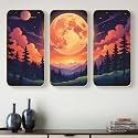 Livin'luxe Set of 3 Nature scenery modern art Boho painting Premium Framed Laminated Wall paintings for living room, bedroom, home decoration, wall decoration 20 inch x 30 inch SP-10