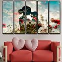 Livin'luxe Set of 5 Love Mother and child Wall Painting for Living Room, Bedroom, Hotels - Big Size stylish frame 60 inch x 30 inch Wall Art for Home Decoration SANFXL35331