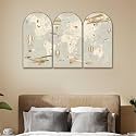 Livin'luxe Vintage World Map Wall Art for Kids Room | Set of 3 Arch Shape Panels with Airplanes & Hot Air Balloons | Educational Map Artwork for Nursery, Playroom, Study Room (30 x 50 Inch) RPNL-35392