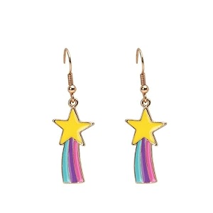 livindia western fashion colourful star shape earrings for women and girls  fashion colourful star shape earring  accessories jewellery for women  birthday gift for girls and women