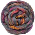 Merino & Sari Silk, Exotic Fiber Blend for Spinning & Felting, Dharma