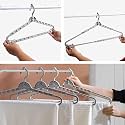 LivingBasics 4Pcs Expandable Hangers for Clothes, 360° Rotating Hook -Grey