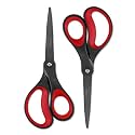 LIVINGO Scissors All Purpose Heavy Duty 8" Office Titanium Non Stick 2 Pack