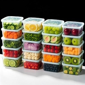 livlab mker 40 pcs meal prep containers with lids - freezer food storage containers bpa-free reusable lunch boxes for leftovers salad fruits snack - 20 sets  20 fl oz  25 cups