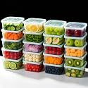 LivLab Mker 40 PCS Meal Prep Containers with Lids - Freezer Food Storage Containers Bpa-Free Reusable Lunch Boxes for Leftovers, Salad, Fruits, Snack - 20 Sets | 20 fl oz | 2.5 Cups